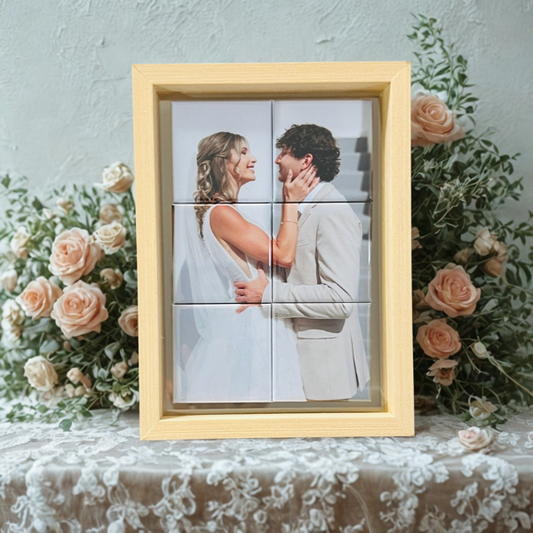 Set of 6 Portrait Custom Puzzle Photo Magnets (2×2 in)