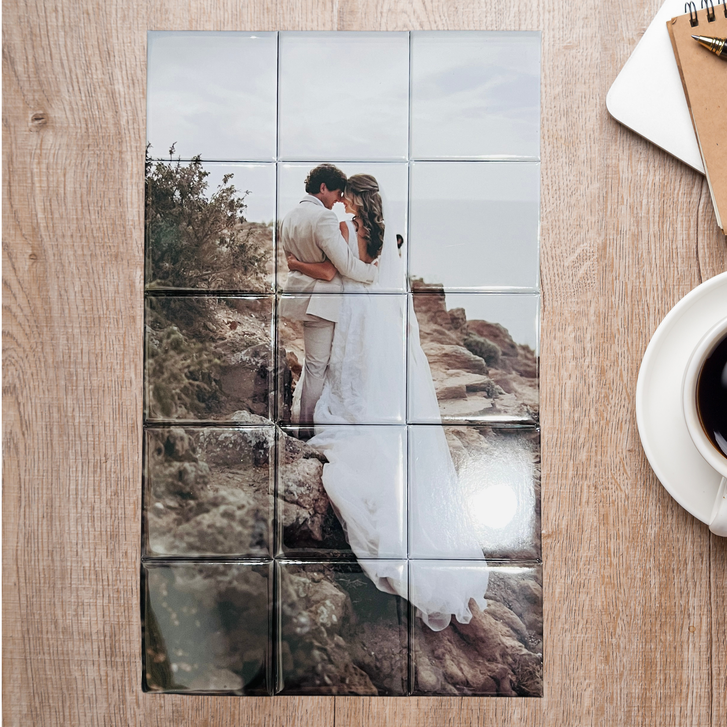 Set of 15 Portrait Custom Puzzle Photo Magnets (2×2 in)