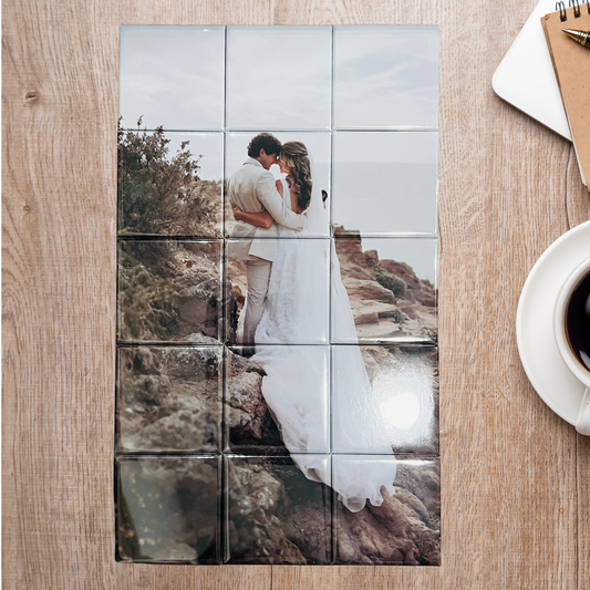 Set of 15 Portrait Custom Puzzle Photo Magnets (2×2 in)