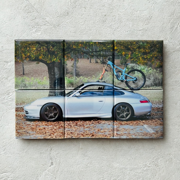 Set of 6 Landscape Custom Puzzle Photo Magnets (2×2 in)