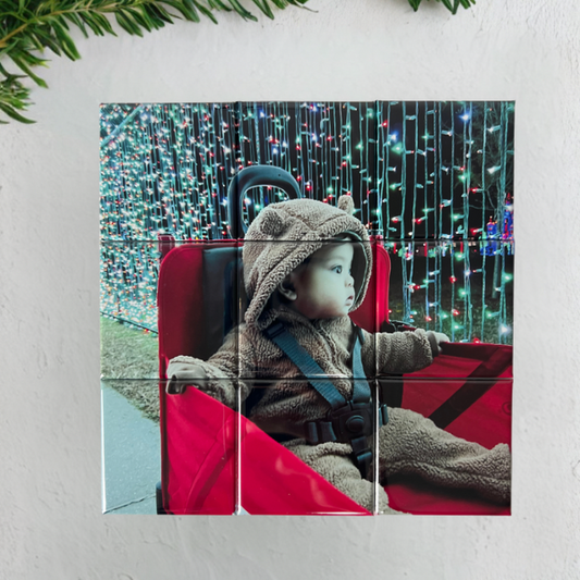 Set of 9 Square Custom Puzzle Photo Magnets (2×2 in)