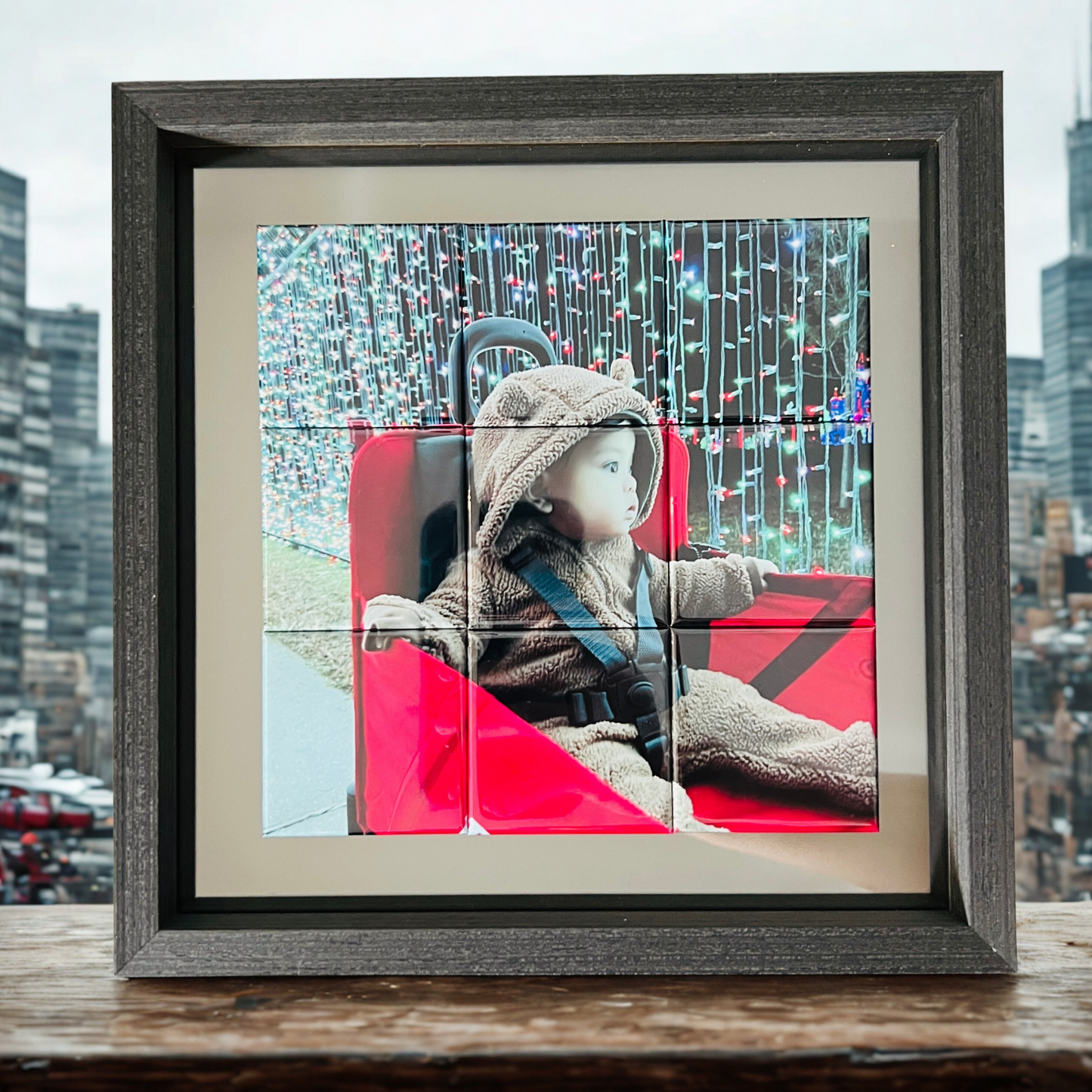 Set of 9 Square Custom Puzzle Photo Magnets (2×2 in)